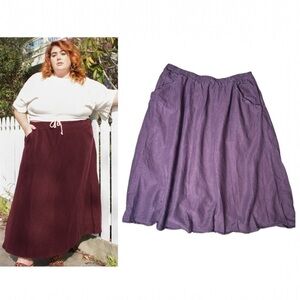 Curator SF Fawn Linen Tencel Maxi Skirt size 4XL